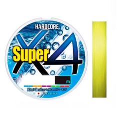 Шнур Duel Hardcore Super X4 150m Hi-Vis Yellow 19.0kg 0.30mm #3.0 Шнур Duel Hardcore Super X4 150m Hi-Vis Yellow 19.0kg 0.30mm #3.0