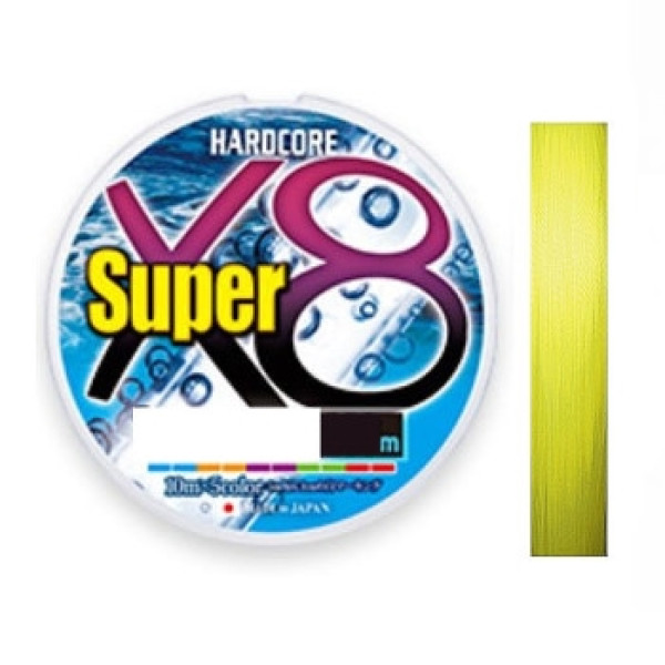 Шнур Duel Hardcore Super X8 150m Hi-Vis Yellow 7.0kg 0.15mm #0.8