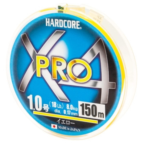Шнур Duel Hardcore X4 PRO 150m 0.17mm 8.0kg #1.0