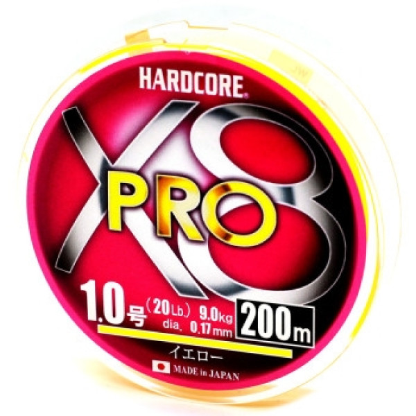 Шнур Duel Hardcore X8 PRO 200m 0.17mm 9.0kg #1.0