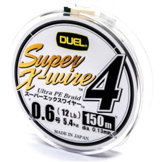 Шнур Duel Super X-Wire 4 150m 0.13mm 5.4kg Silver #0.6