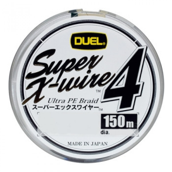 Шнур Duel Super X-Wire 4 150м 0.15мм 6.4кг Silver #0.8