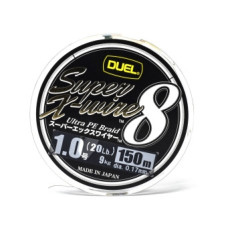 Шнур Duel Super X-Wire 8 150m 0.17mm 9.0kg 5Color Yellow Marking #1.0