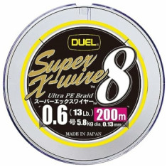 Шнур Duel Super X-Wire 8 200m 5Color Yellow Marking 5.8kg 0.13mm #0.6