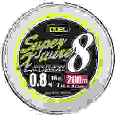 Шнур Duel Super X-Wire 8 200m 5Color Yellow Marking 7kg 0.15mm #0.8