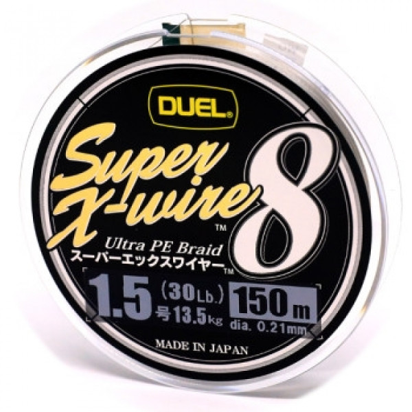 Шнур Duel Super X-Wire 8 150m 0.21mm 13.5kg Silver #1.5