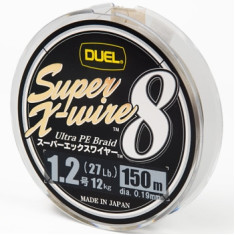 Шнур Duel Super X-Wire 8 150m 12kg Silver 0.19mm #1.2