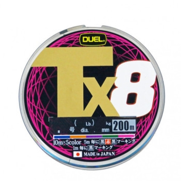 Шнур Duel Tx8 200M 17.2kg  5Color #2.0
