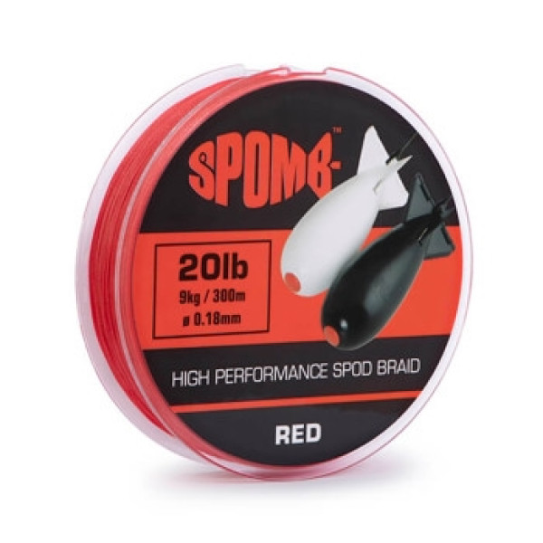 Шнур Fox Spomb braid 300m 9kg 20lb 0.18mm Red