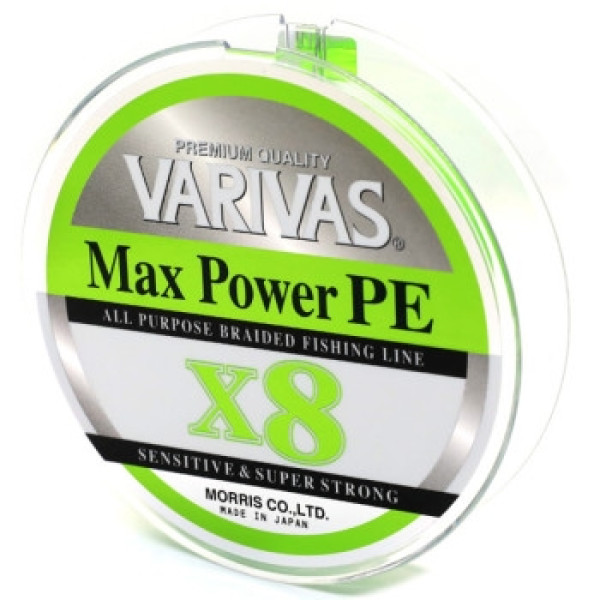 Шнур Varivas MAX Power PE X8 Lime Green 150M # 0.6