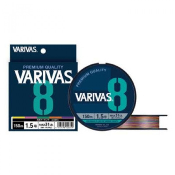 Шнур Varivas PE Line Multi Color X8 150m Max 5.88kg #0.6