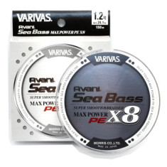 Cord Varivas Avani SeaBass Max Power X8 Stealth Gray 150m 10.8kg 0.185mm #1.2