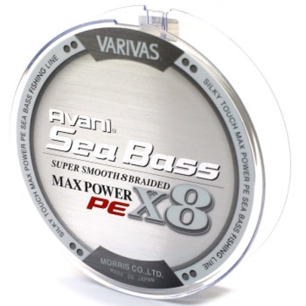 Шнур Varivas Avani SeaBass Max Power X8 Stealth Gray 150m 12.9kg 0.205mm #1.5