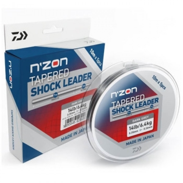 Шоклидер Daiwa N`Zon Tapered Shock Leader 5х10m 0.18-0.25mm