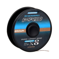 Шоклидер Sherman Pro Х8 Shock Leader Braid Sinking Brown 0.16mm 11kg 10m