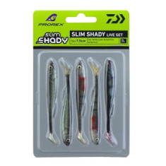 Silicone Daiwa Prorex Real Slim Shady Live Set 75mm 3.3g 5pcs #Live Set Silicone Daiwa Prorex Real Slim Shady Live Set 75mm 3.3g 5pcs #Live Set