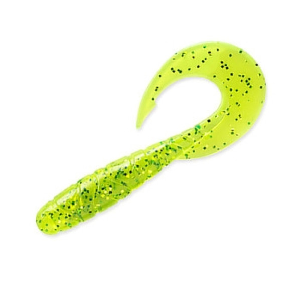 Силикон FishUp Mighty Grub 3.5" 7pc #026 Flo Chartreuse/Green