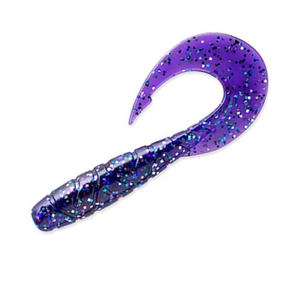 Силикон FishUp Mighty Grub 3.5" 7pc #060 Dark Violet/Peacock & Silver