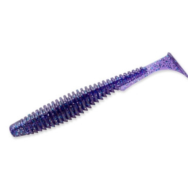 Силікон FishUp U-Shad 2.5" 9pc #060 Dark Violet/Peacock & Silver