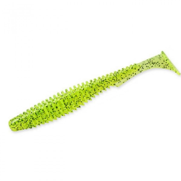 Силикон FishUp U-Shad 2.5" 9pc #055 Chartreuse/Black