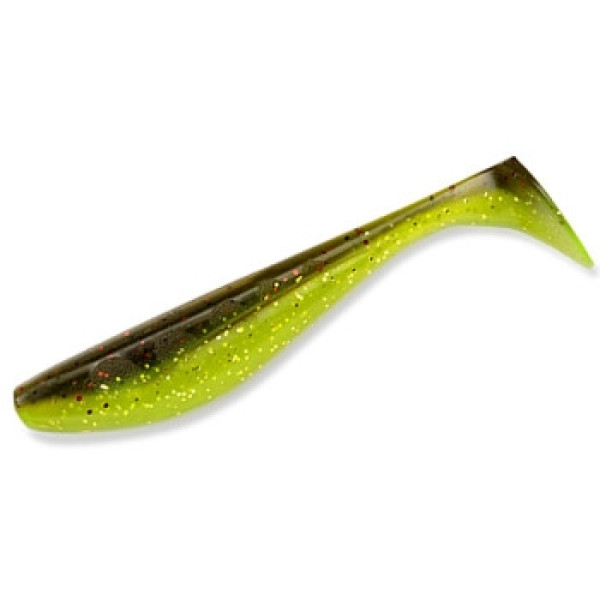 Силікон FishUp Wizzle Shad 3" 8pc #203 Green Pumpkin/Flo Chartreuse