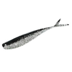 Silicone Lunker City Fat Fin-S Fish 3.5" #033 Silver Pepper Shiner 10 pcs.