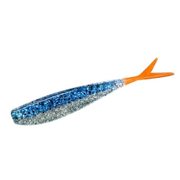 Силикон Lunker City Fat Fin-S Fish 3.5" #279 Blue Ice/ Fire Tail 8шт.