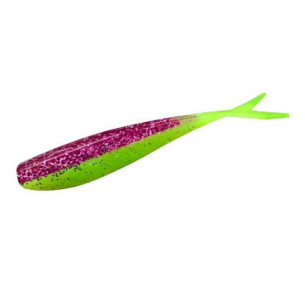 Силикон Lunker City Fat Fin-S Fish 3.5" #280 Pimp Daddy/ Chartreuse Tail 8шт.