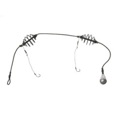 Снасть карп карась просто снасти 2 кормушки 2 крючка №6 на лидкоре 30g Снасть карп карась просто снасти 2 кормушки 2 крючка №6 на лидкоре 30g