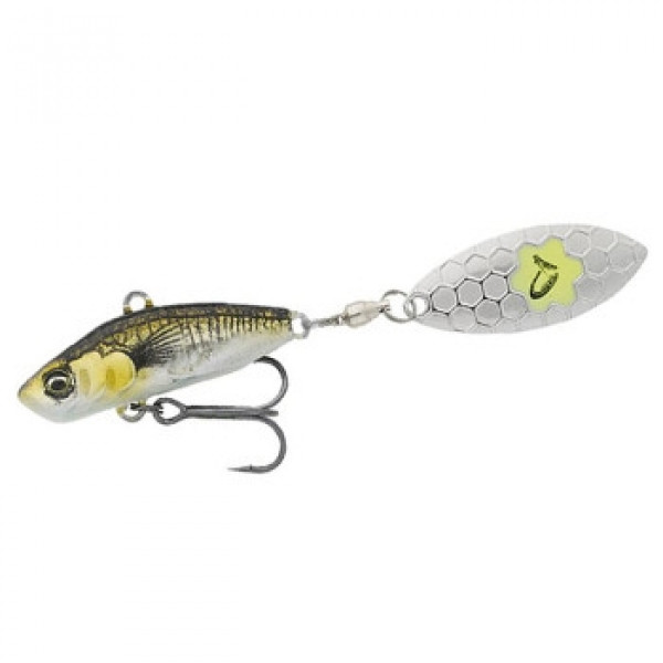 Тейл-спиннер Savage Gear 3D Sticklebait Tailspin 65mm 9.0g Green Silver Ayu