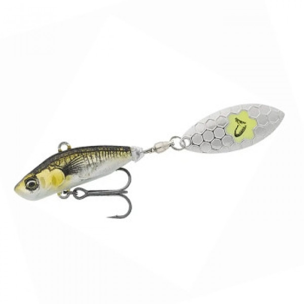 Тейл-спінер Savage Gear 3D Sticklebait Tailspin 73mm 13.0g Green Silver Ayu