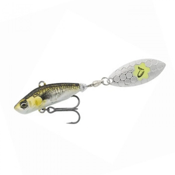 Тейл-спиннер Savage Gear 3D Sticklebait Tailspin 80mm 18.0g Green Silver Ayu