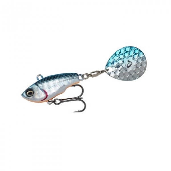 Тейл-спиннер Savage Gear Fat Tail Spin 80mm 24.0g Blue Silver