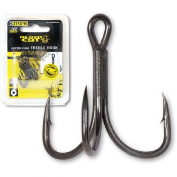 Тройник Black Cat Curved Point Treble Hook DG DG coating 5pc #1