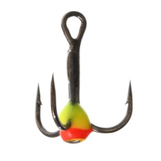 Трійник black nickel крапля жовта/червона з вічком №10