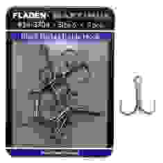 Тройник Fladen Maxximus black nickel treble hooks 6 9pcs