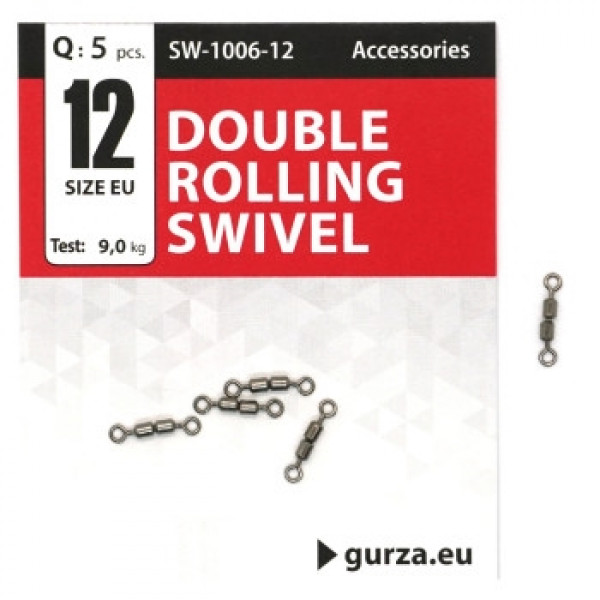 Вертлюг Gurza подвійний Double Rolling Swivel BN #12 5pc