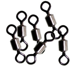 Вертлюг просто снасті Rolling Swivel #12 8kg 9pcs #Black Nickle Вертлюг просто снасті Rolling Swivel #12 8kg 9pcs #Black Nickle
