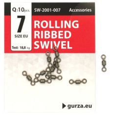 Вертлюг Gurza Rolling Ribbed Swivel BN #7 10pc Вертлюг Gurza Rolling Ribbed Swivel BN #7 10pc