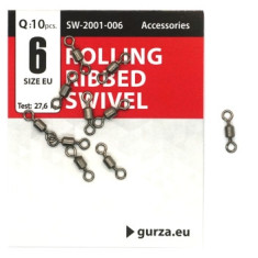 Вертлюг Gurza Rolling Ribbed Swivel BN #6 10pc Вертлюг Gurza Rolling Ribbed Swivel BN #6 10pc