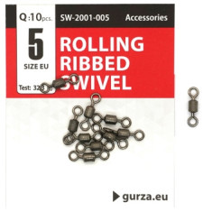 Вертлюг Gurza Rolling Ribbed Swivel BN #5 10pc Вертлюг Gurza Rolling Ribbed Swivel BN #5 10pc