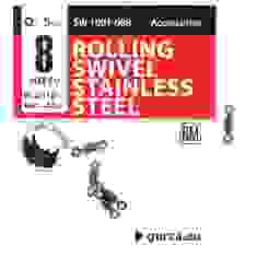 Вертлюг Gurza Rolling Swivel Stainless Steel BN #8 test 40kg 5pc