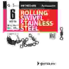 Вертлюг Gurza Rolling Swivel Stainless Steel BN #6 test 45kg 5pc
