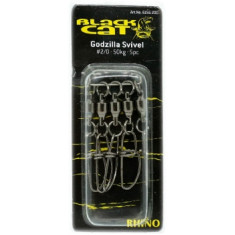 Вертлюг із застібкою Black Cat 55mm Godzilla Swivel 2/0 5pcs