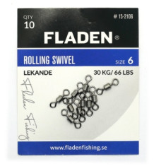 Вертлюжок Fladen Rolling swivel 10pcs size 6 Вертлюжок Fladen Rolling swivel 10pcs size 6