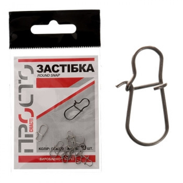 Застежка просто снасти Round Snap #000 4kg 10pcs #Silver