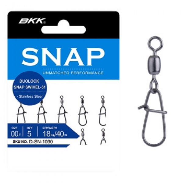 Застежка с вертлюгом BKK Duolock Snap Swivel-51 #00