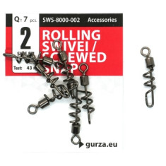 Застібка Gurza з вертлюгом Rolling swivel/Screwed Snap BN #2 7pc