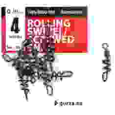 Застежка Gurza с вертлюгом Rolling swivel/Screwed Snap BN #4 10pc