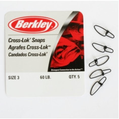 Застёжка Berkley Mc Mahon Cross-Lok Snap №3 60lb 5pc Black